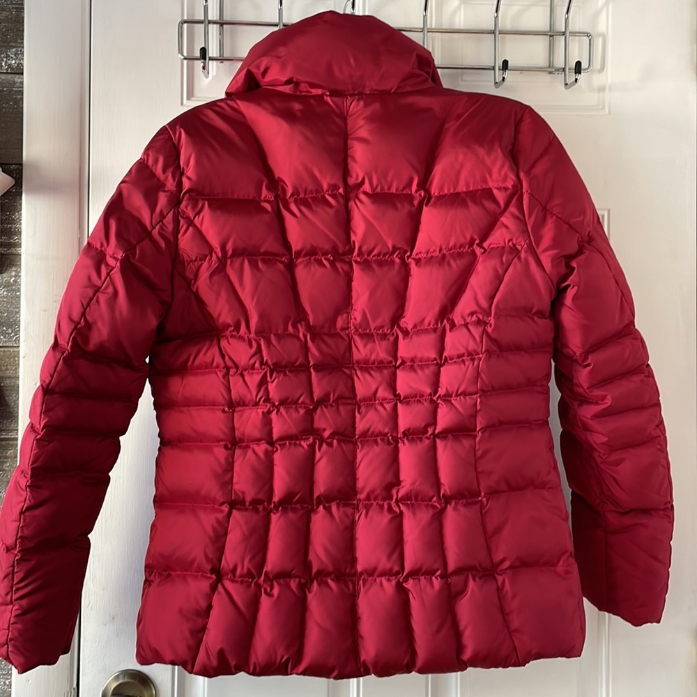 Calvin Klein Ladies Petite Red Puffer Coat - Picture 4 of 8
